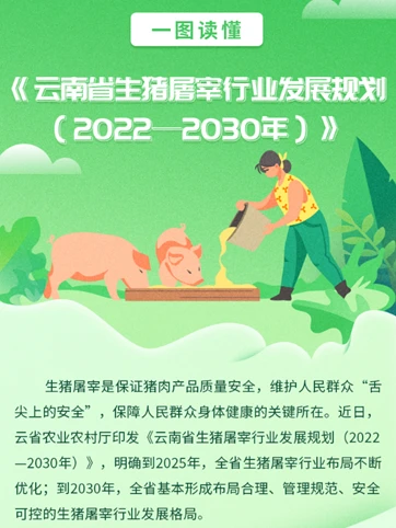 一图读懂《云南省生猪屠宰行业发展规划（2022—2030年）》