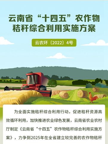 一图读懂《云南省“十四五”农作物秸秆综合利用实施方案》
