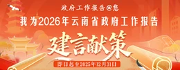 我为2026年云南省政府工作报告建言献策